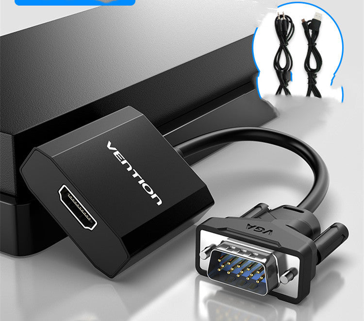 KTX-787219 HDMI to AV Adapter Cable for Computer, TV, Projector with Audio Support, 25cm Pure Copper Design