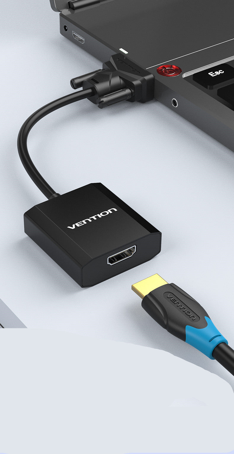 KTX-787219 HDMI to AV Adapter Cable for Computer, TV, Projector with Audio Support, 25cm Pure Copper Design