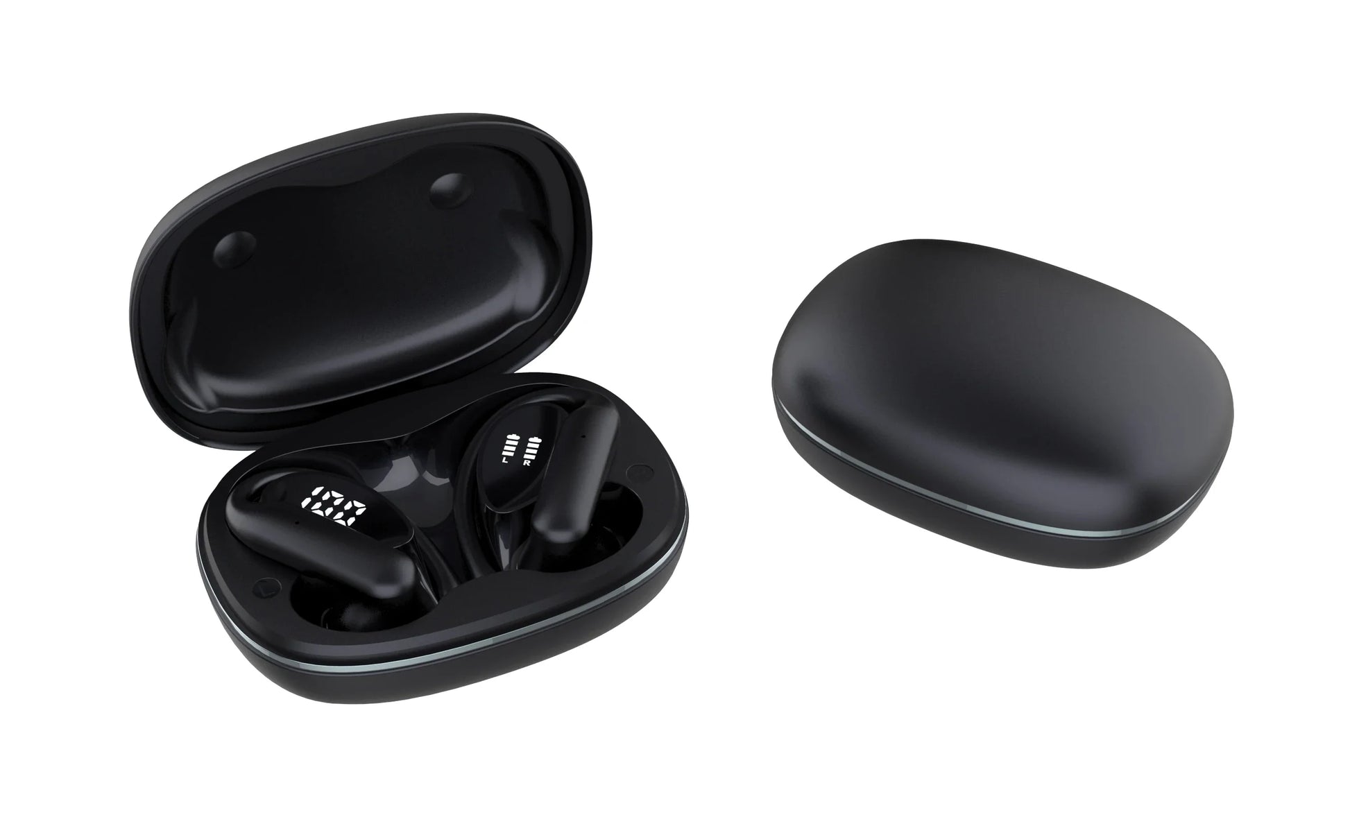 KTX-543507 True Wireless Stereo Earbuds with Active Noise Cancellation, HiFi Deep Bass, Waterproof Design, and LED Digital Display