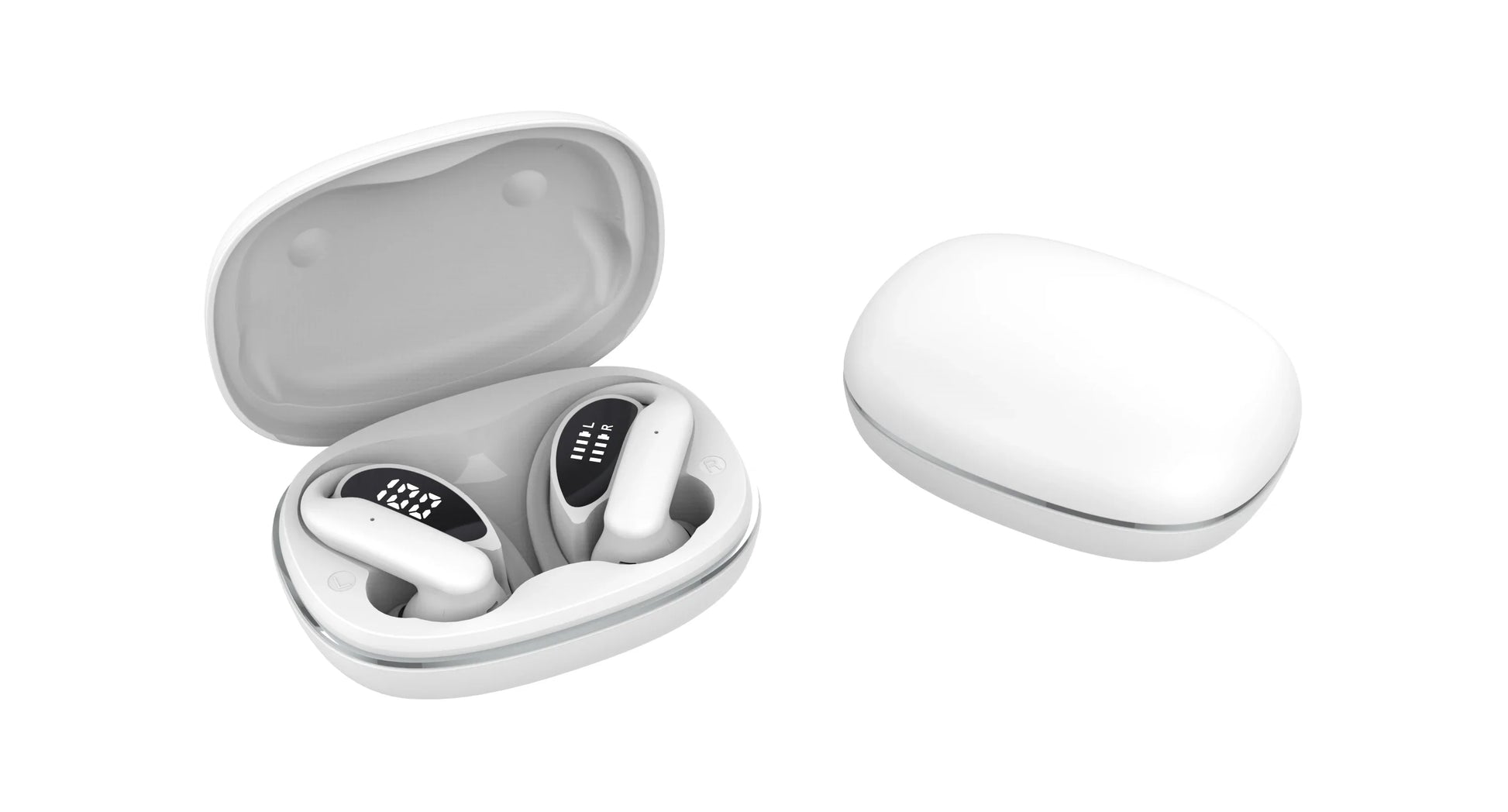KTX-543507 True Wireless Stereo Earbuds with Active Noise Cancellation, HiFi Deep Bass, Waterproof Design, and LED Digital Display