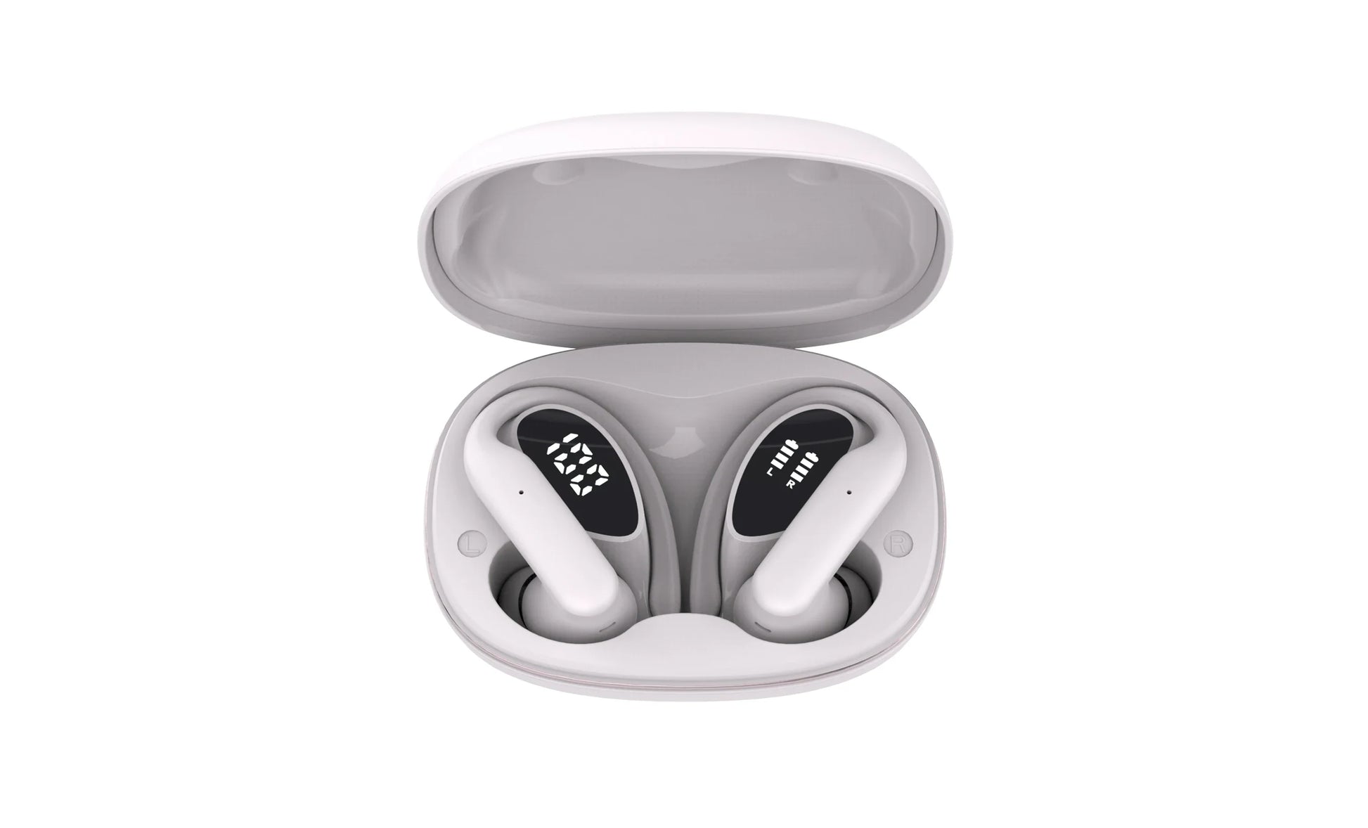 KTX-543507 True Wireless Stereo Earbuds with Active Noise Cancellation, HiFi Deep Bass, Waterproof Design, and LED Digital Display