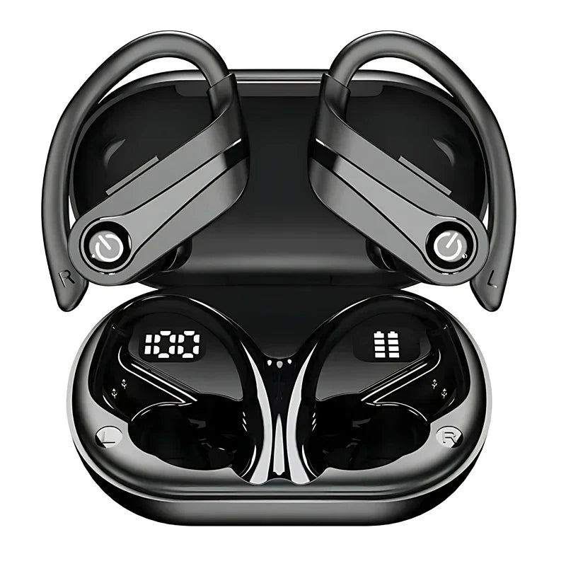 KTX-543507 True Wireless Stereo Earbuds with Active Noise Cancellation, HiFi Deep Bass, Waterproof Design, and LED Digital Display