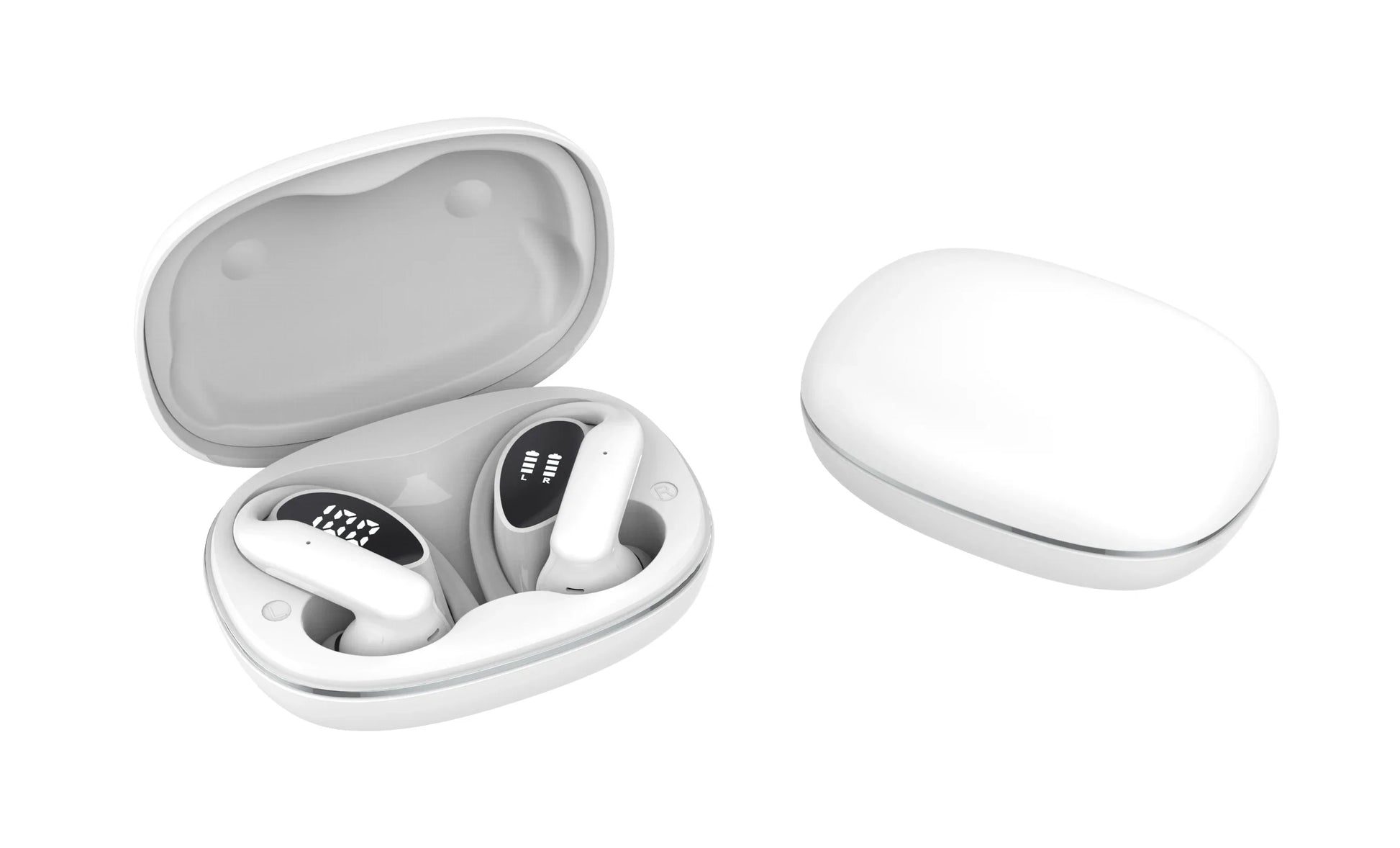 KTX-543507 True Wireless Stereo Earbuds with Active Noise Cancellation, HiFi Deep Bass, Waterproof Design, and LED Digital Display