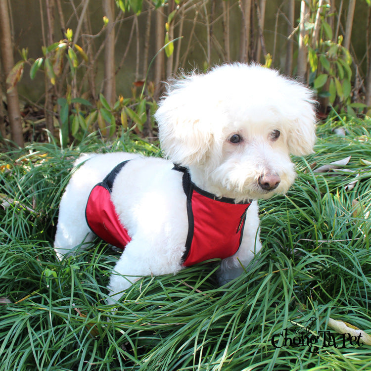 JMT-043850 Waterproof Dog Apron for Pet's Belly - Easy On/Off Design, Polyester + Short Plush Material