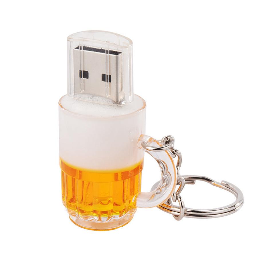 KTX-461523 Personalized Beer Mug USB Flash Drive - 2GB to 64GB Storage Options, Metal & Plastic Design