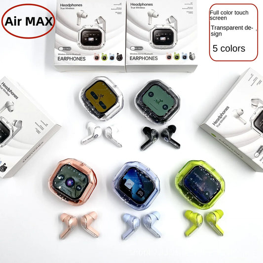 KTX-345747 AirMAX A9Pro In-Ear Bluetooth Headset with Transparent LCD Screen and Long Battery Life