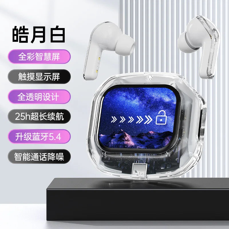 KTX-345747 AirMAX A9Pro In-Ear Bluetooth Headset with Transparent LCD Screen and Long Battery Life