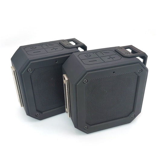 KTX-169875 Portable Bluetooth TWS Card Speaker with Radio Function and 15W Output, Dustproof, 12-Hour Playtime, USB Charging, TF Card Support, Black