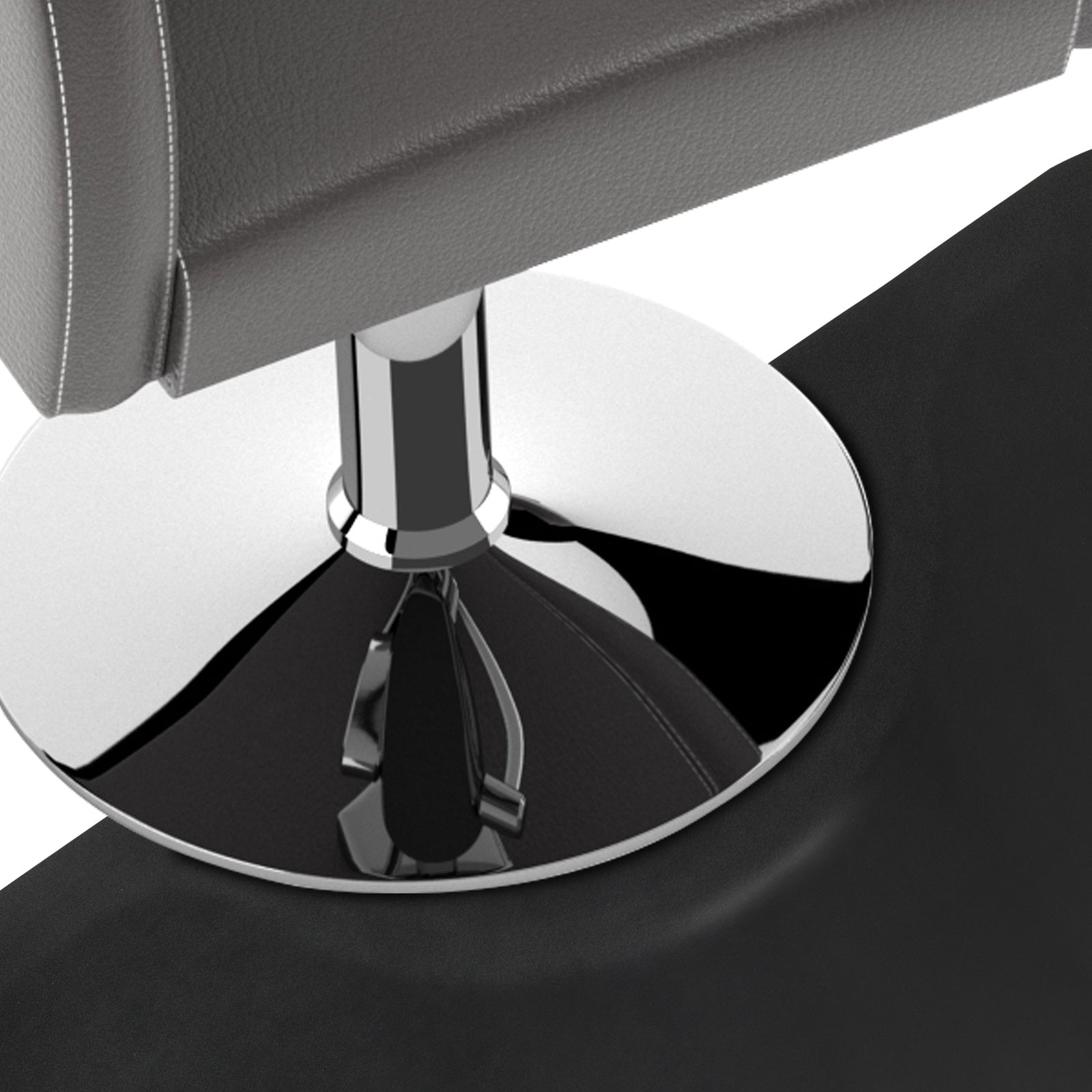 KTX-810515 Anti-Fatigue Black Salon Mat with Round Cutout, 3ft x 4.5ft, PVC & High-Density Foam