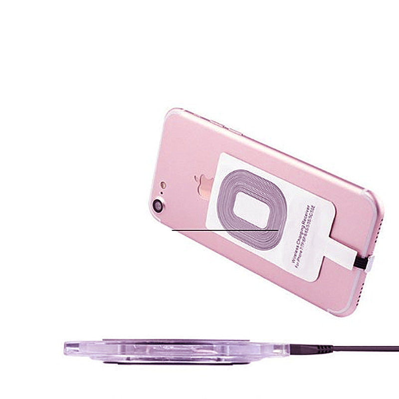 KTX-698963 Wireless Charging Receiver for Compatible Mobile Phones and iPhone Models, QI Standard, 5V Input Output, Induction Mode, Compact Design