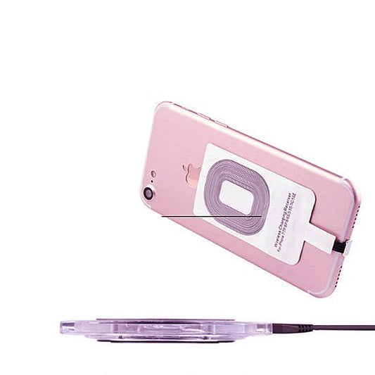 KTX-698963 Wireless Charging Receiver for Compatible Mobile Phones and iPhone Models, QI Standard, 5V Input Output, Induction Mode, Compact Design