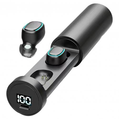 KTX-126739 Wireless Bluetooth 5.0 Sports Earbuds with Digital Display and Binaural Sound, 10m Range, Pull Style