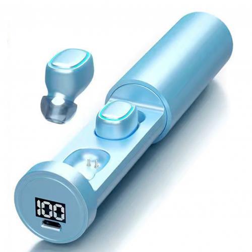 KTX-126739 Wireless Bluetooth 5.0 Sports Earbuds with Digital Display and Binaural Sound, 10m Range, Pull Style