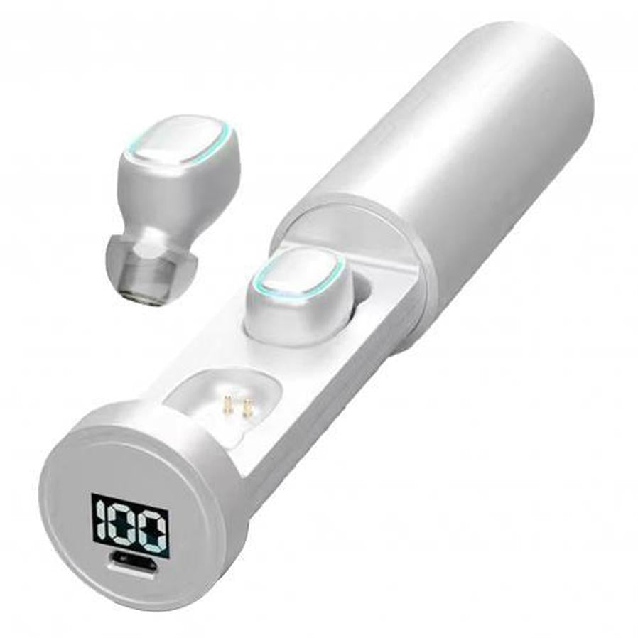 KTX-126739 Wireless Bluetooth 5.0 Sports Earbuds with Digital Display and Binaural Sound, 10m Range, Pull Style