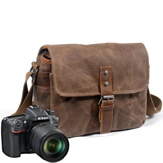 KTX-745427 Waterproof Batik Canvas Micro Shoulder Bag for Digital SLR Photography