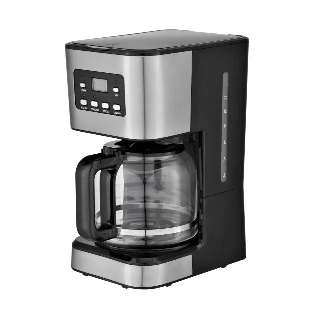 KTX-885267 12-Cup Programmable Drip Coffee Maker with Glass Carafe and LCD Display