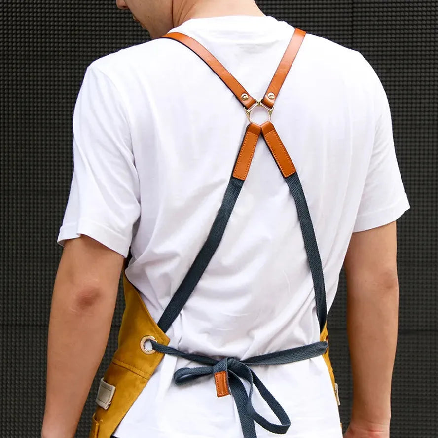 KTX-553427 Stylish Eco-Friendly Cowboy Apron for Hairdressers, Baristas, and Florists