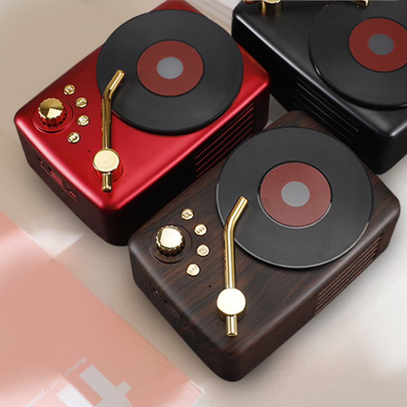 KTX-824083 Bluetooth T12 Record Player with 40mm Speakers, 5W Output, Rechargeable Battery, 10m Range