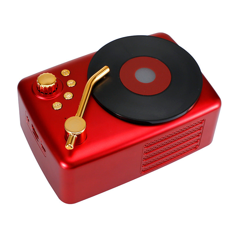 KTX-824083 Bluetooth T12 Record Player with 40mm Speakers, 5W Output, Rechargeable Battery, 10m Range