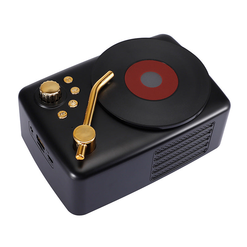 KTX-824083 Bluetooth T12 Record Player with 40mm Speakers, 5W Output, Rechargeable Battery, 10m Range