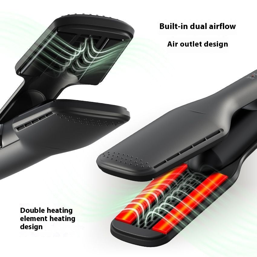 KTX-664787 Two-in-One Hair Dryer and Straightener for Wet and Dry Use - 300W Dual-Function Electric Styling Tool
