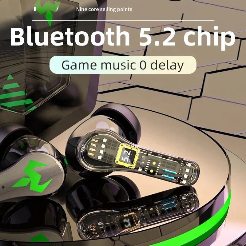 KTX-656467 Low Latency Gaming Earbuds with Mic, Wireless TWS Headset for Bass Audio Sound Positioning, Sports Ready