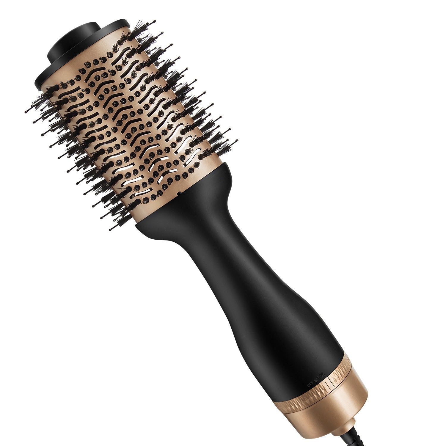 KTX-630867 Three-in-One Hot Air Comb for Easy Hair Drying, Curling, and Straightening in Pink, 1000W with 360-Degree Rotating Power Cord