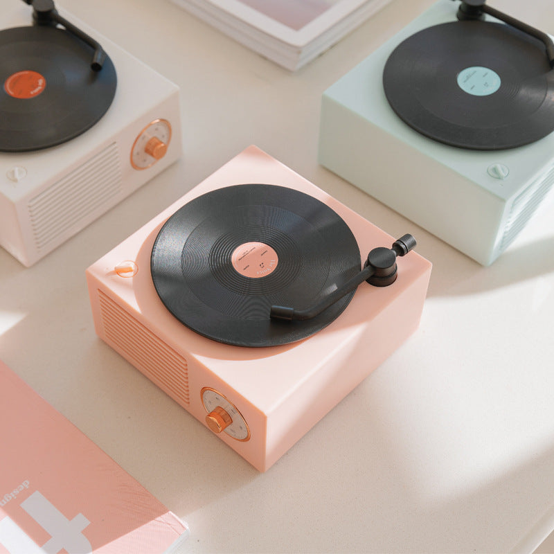 KTX-003731 Bluetooth Vinyl Record Player with Speaker - 5W Output, 1000mAh Battery, 60Hz-15KHz Frequency Range, 10m Bluetooth Range
