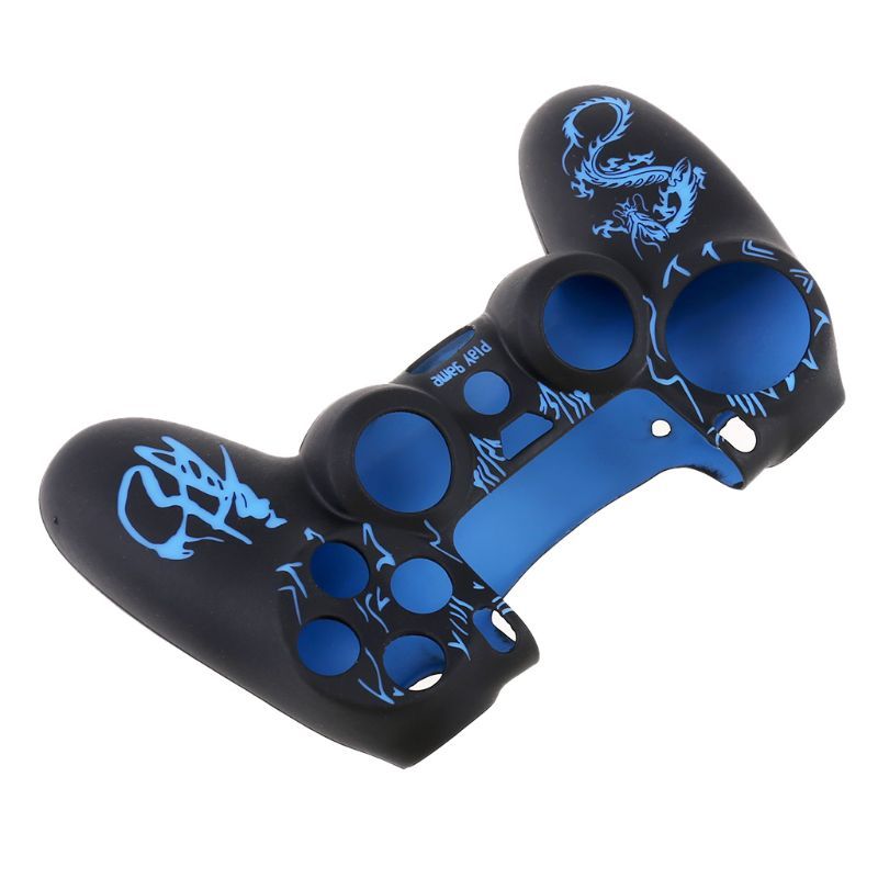 KTX-448659 PS4 Controller Silicone Rubber Sleeve with Dragon Pattern - Protective Case in Multiple Colors