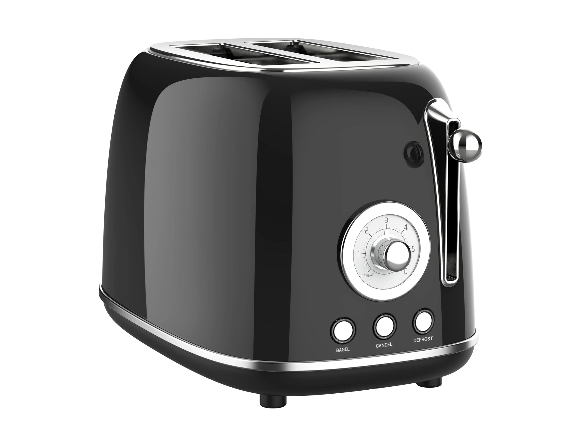 KTX-078739 Retro Stainless Steel 2 Slice Waffle Maker and Bread Toaster with Grill Function