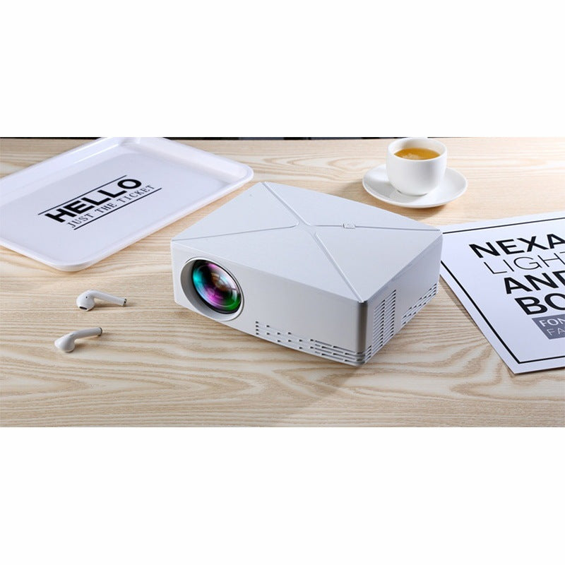 KTX-701267 C80 Mini Projector - Compact 720p Home Theater Experience with LED Projection, 30-200 Inch Display