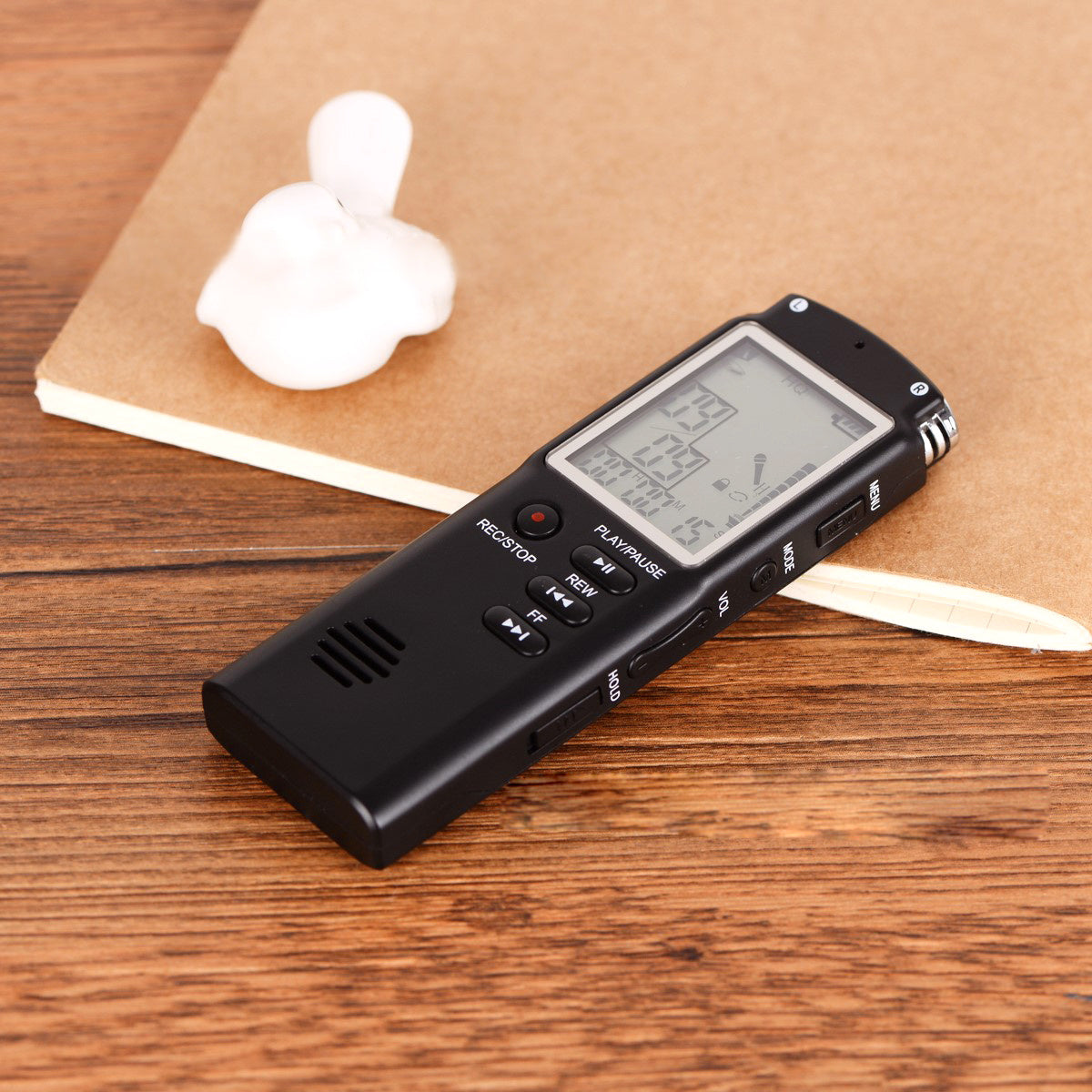 KTX-784403 USB Voice Recorder with External Microphone and Built-In Speakers - Multiple Memory Options Available