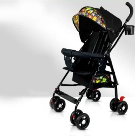 KTX-074579 Compact Stroller with Storage Frame and Integrated Cup Holder for Effortless Mobility