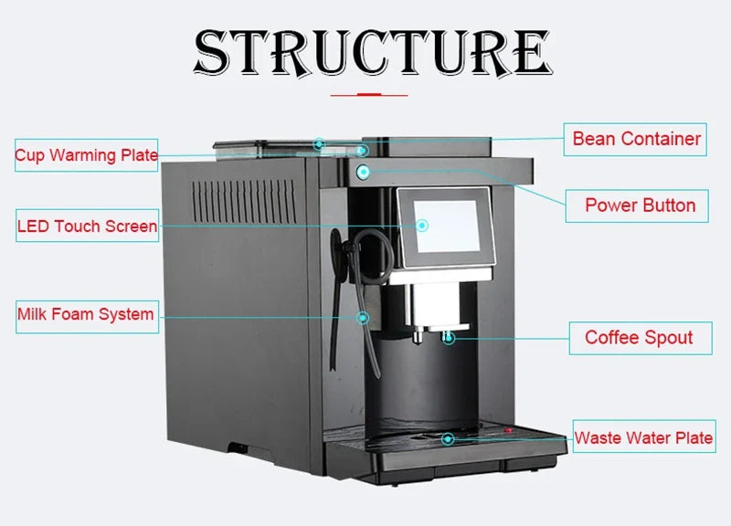 KTX-772307 Automatic Espresso Coffee Machine with Transient Thermal Technology for Commercial Use