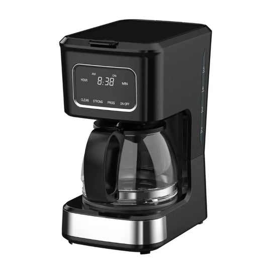 KTX-262675 High Glass Coffee Machine with 6-Cup Capacity and Non-Stick Warm Plate