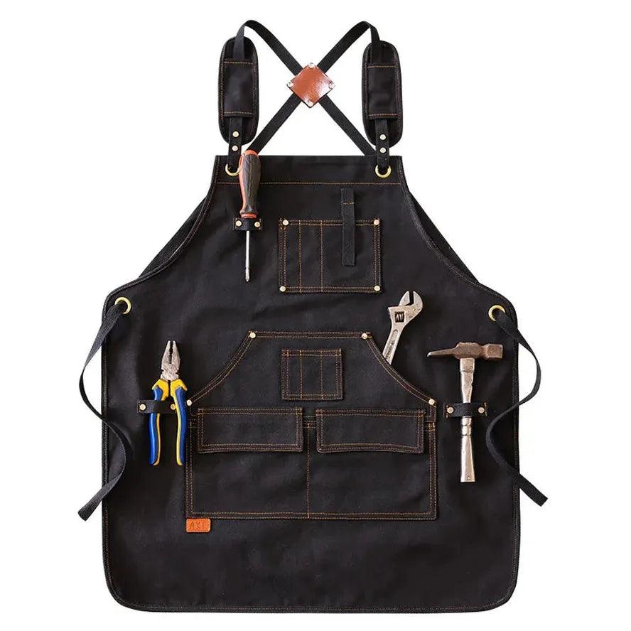 KTX-291283 Canvas Apron for Gardening, Baking, and Restaurant Use - Custom Logo Available