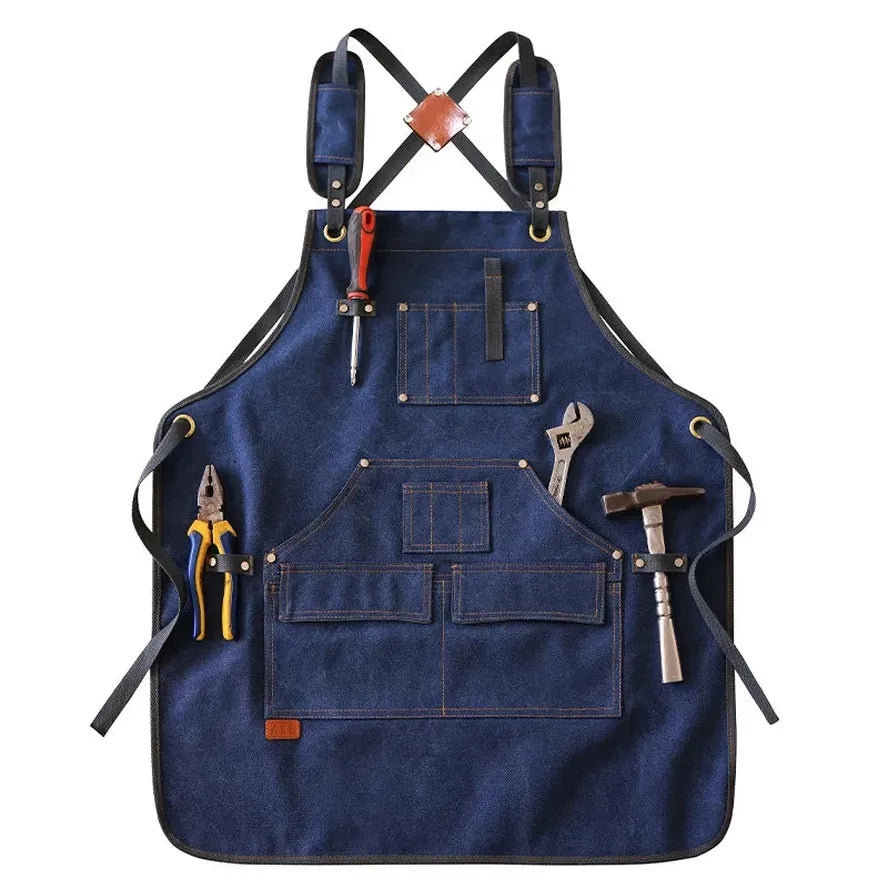 KTX-291283 Canvas Apron for Gardening, Baking, and Restaurant Use - Custom Logo Available