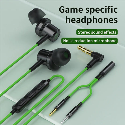 KTX-459603 In-Ear Wired Gaming Earphones with Microphone and Volume Control for Mobile Devices