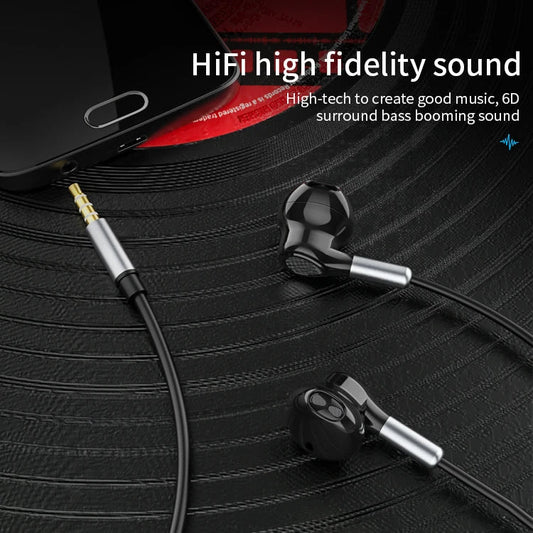 KTX-852819 Wired Earphones with Mic and Volume Control for Hands-Free Listening