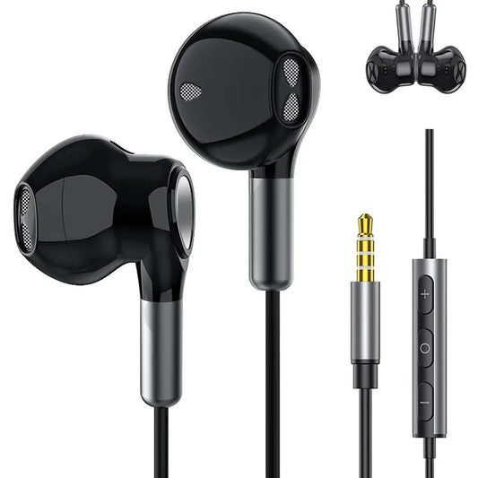 KTX-852819 Wired Earphones with Mic and Volume Control for Hands-Free Listening