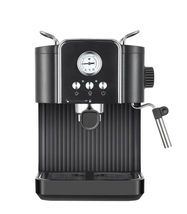 KTX-280787 Italian Semi-Automatic Espresso Machine for Home Use, Stainless Steel Cappuccino Maker, 15-20 Bar Pressure