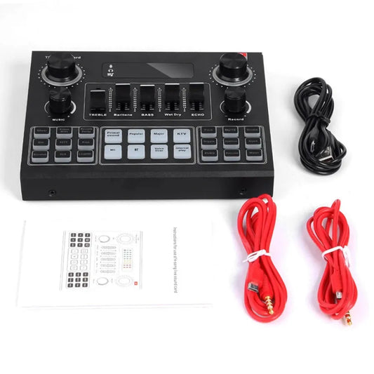 KTX-686675 Professional USB Recording Microphone with Sound Card for Livestream Broadcasting