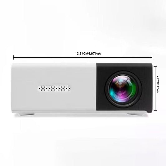KTX-601811 Mini Portable Projector YG300 - 1080p HD Resolution, Compact Design in Yellow, Blue, and Black