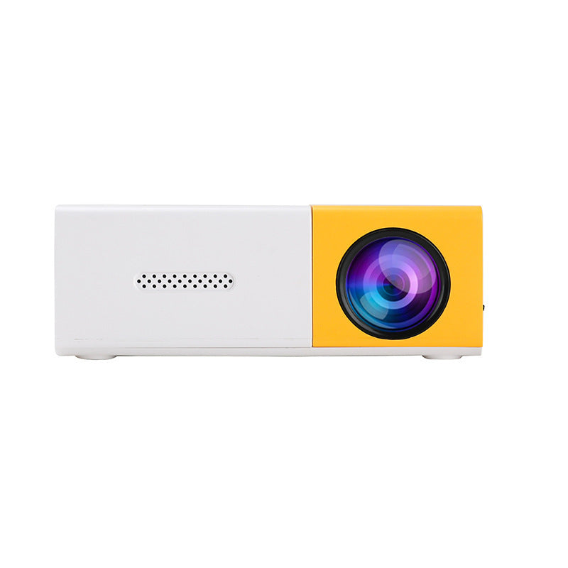 KTX-601811 Mini Portable Projector YG300 - 1080p HD Resolution, Compact Design in Yellow, Blue, and Black
