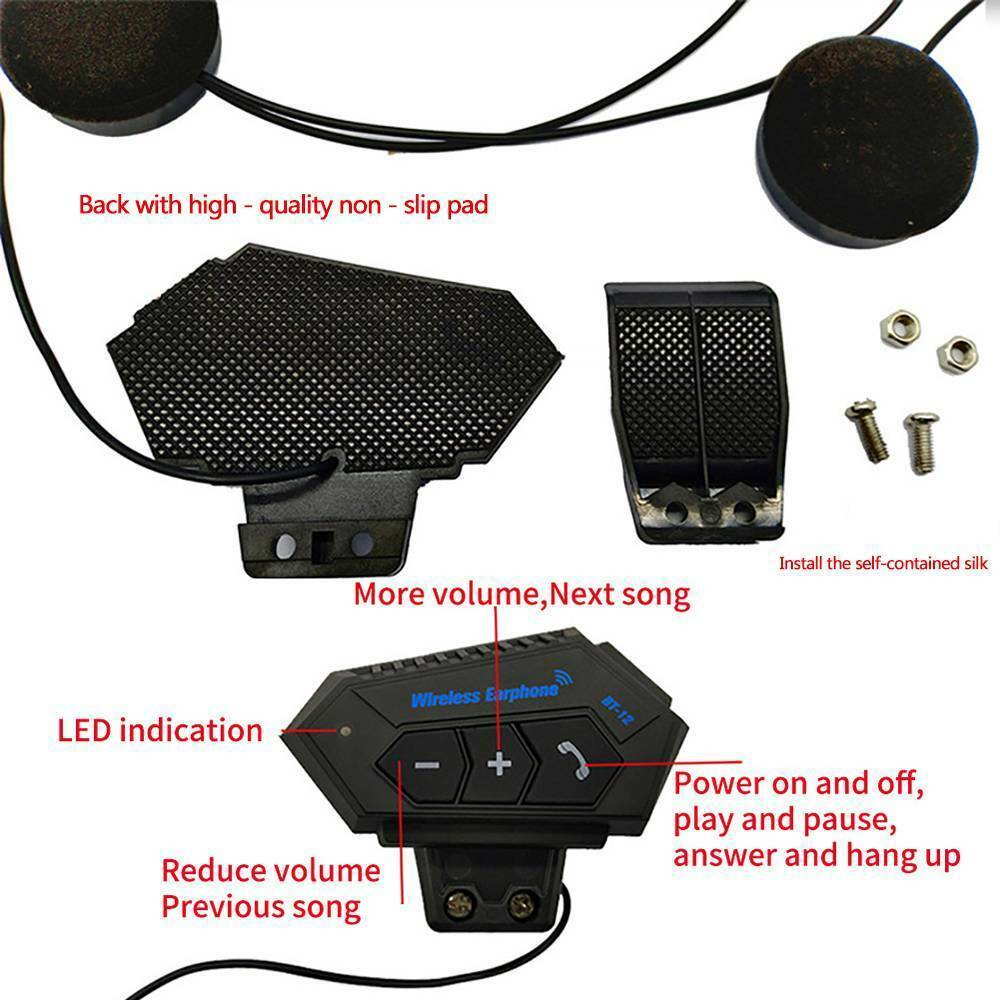 KTX-115091 Bluetooth Motorcycle Helmet Headset with Long Battery Life and Reliable Connectivity