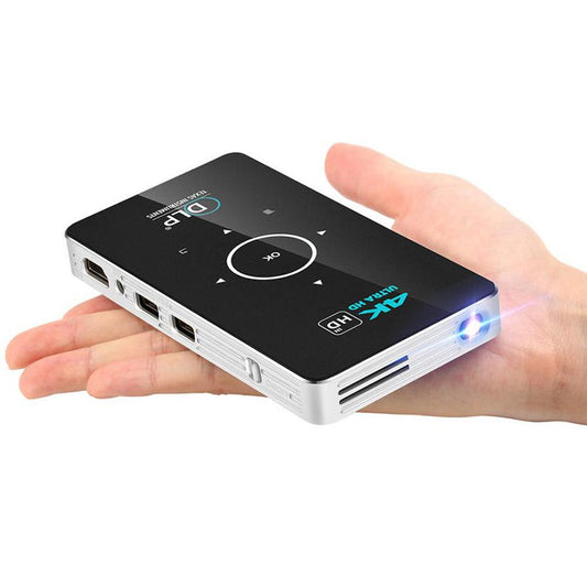 KTX-850451 Wireless DLP Home Projector with 1000 Lumens Brightness and 2000:1 Contrast Ratio, Supports HD, Android System, and Built-in Battery