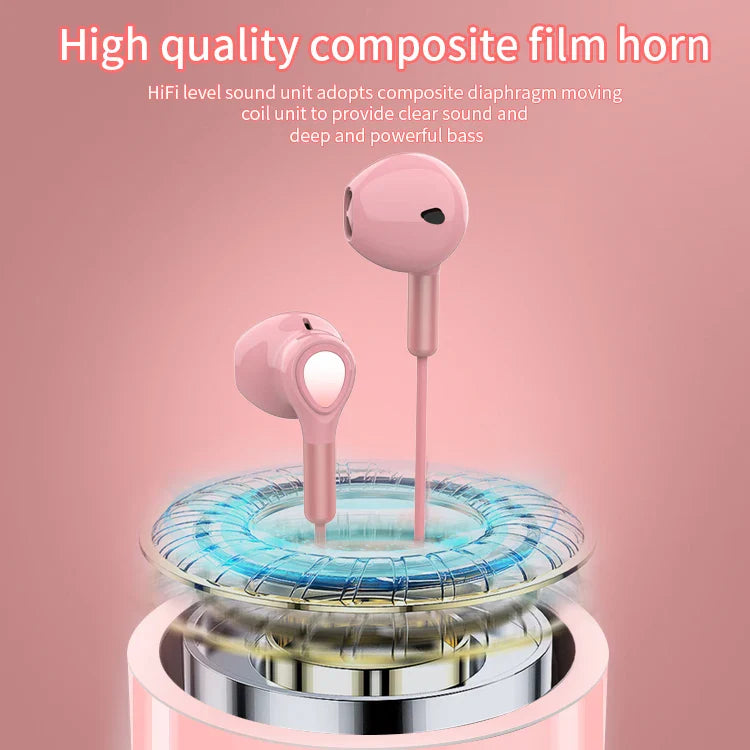 KTX-584019 Wired Earbuds with Microphone and Volume Control for iPhone - 3.5mm Connection