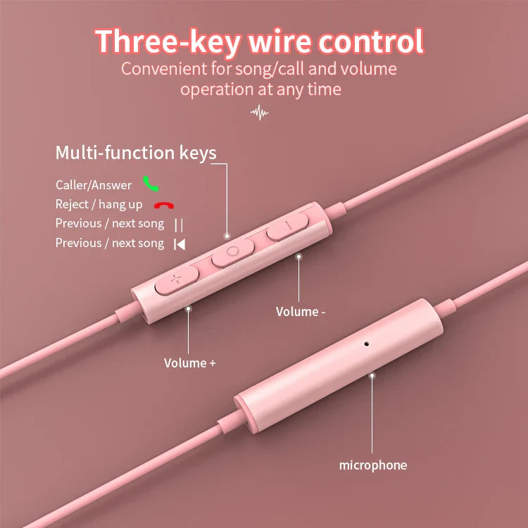 KTX-584019 Wired Earbuds with Microphone and Volume Control for iPhone - 3.5mm Connection
