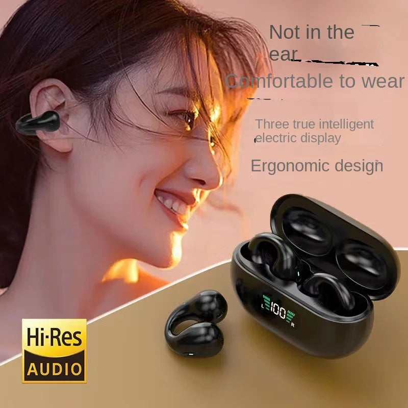 KTX-738963 AI Translation Bluetooth Headset with Long Battery Life and LED Display for Enhanced Air Conduction