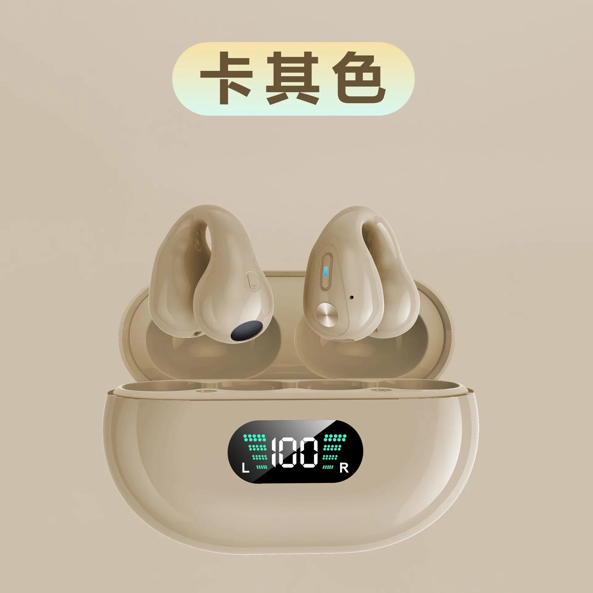 KTX-738963 AI Translation Bluetooth Headset with Long Battery Life and LED Display for Enhanced Air Conduction